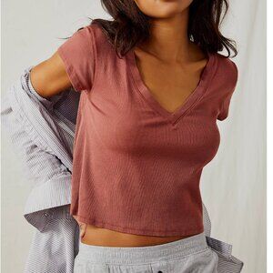 Free People V Easy Tee XS Clifftop